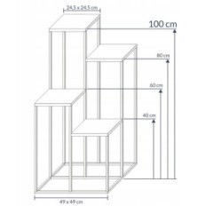Moderne blomsterbed Loft Golden Simple 12 100 / K-12-4K-100Z