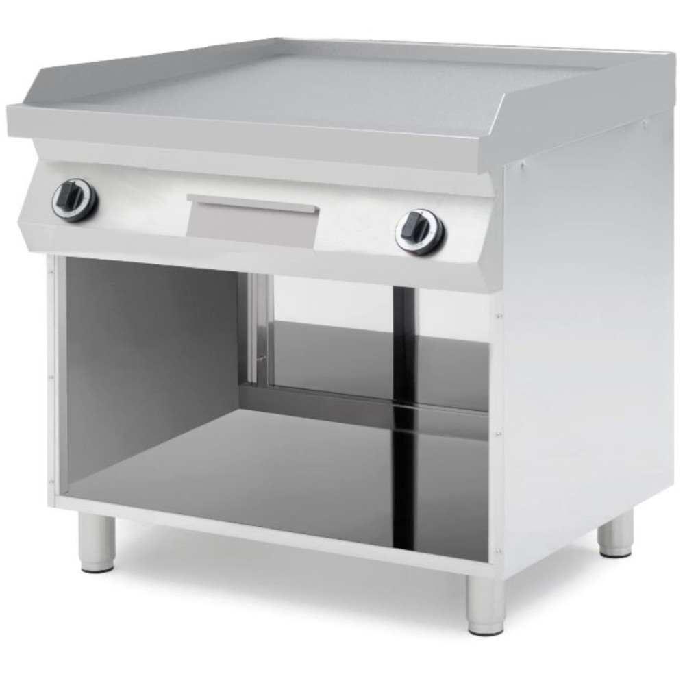 Gassgrillplater Glatt frittstående 2 Varmeanlegg Kjøkkenlinje 800 x 700 mm 10 kW - Hendi 220207