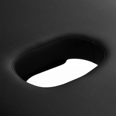 BALANCE camilla plegable de madera de 3 segmentos 190x70 negra — detalle de la superficie