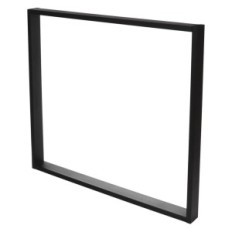 Enkla-6x2 ben för 60x72cm tabell metall svart X2-datorer.