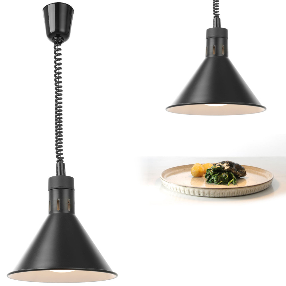 Šildymo indai - kūgiškų juodųjų trečdalis 275mm 250 W - Hendi 273845