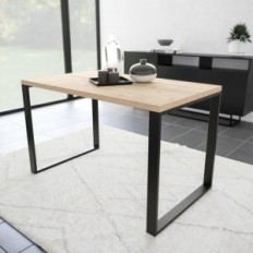 Patas simples-6x2 a la tabla de 70x72cm Metal negro x2 PC.