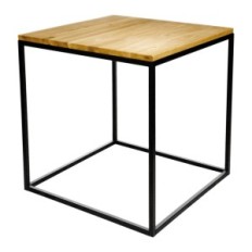 Lihtne-16M kohvilaud 55x55cm metalli must tamm