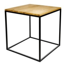 Lihtne-16M kohvilaud 55x55cm metalli must tamm