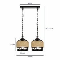 Lampada a sospensione nera del Colosseo 2