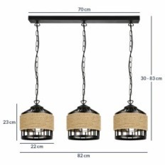 Colosseum 3 Pendant lamp Black strip