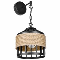 Colosseum 1 vegglampe, vegglampe - rustikk, svart, 1xe27