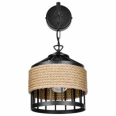 Colosseum 1 Wall lamp, Wall lamp - rustic, black, 1xe27