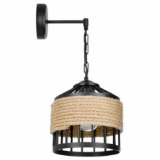 Colosseum 1 Wall lamp, Wall lamp - rustic, black, 1xe27