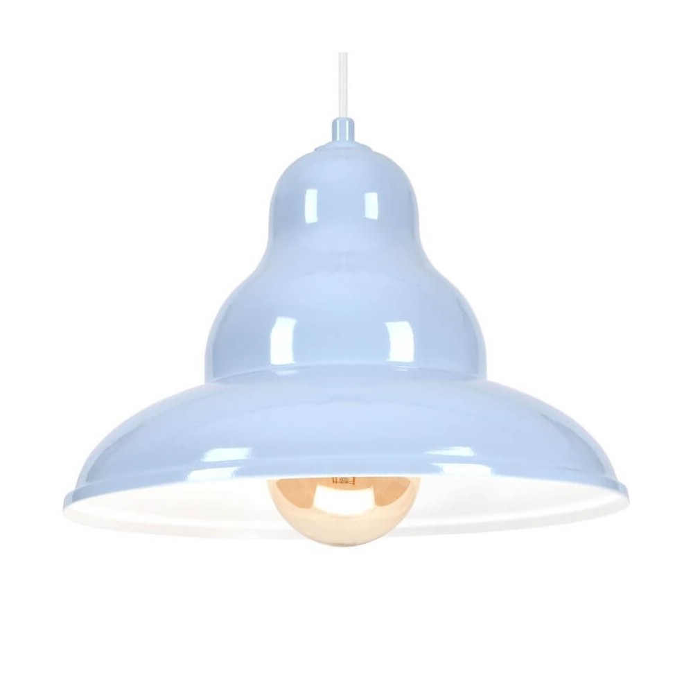 Bulma 1 piekaramā lampa - rūpnieciskais, metāls, zils 1xe27