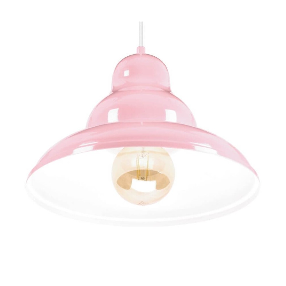 Bulma 1 Ripplamp - tööstus, metall, roosa 1xe27