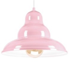 Bulma 1 Hanging lamp - Industrial, Metal, Pink 1xe27