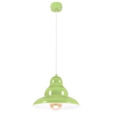 Lampada a sospensione Bulma 1 - industriale, metallo, verde 1xe27