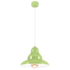 Lampada a sospensione Bulma 1 - industriale, metallo, verde 1xe27