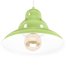 Lampada a sospensione Bulma 1 - industriale, metallo, verde 1xe27