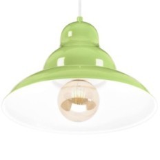 Lampada a sospensione Bulma 1 - industriale, metallo, verde 1xe27