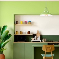 Bulma 1 Hanging Lamp - Industrial, Metal, Green 1xe27