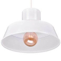 Polly 1 lampada a sospensione - industriale, metallo, bianco 1xe27