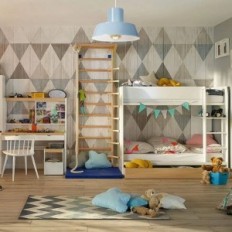 Lámpara colgante Polly 1 - Industrial, Metal, Azul 1XE27