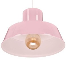 Polly 1 Hanging Lamp - Industrial, Metal, Pink 1xe27
