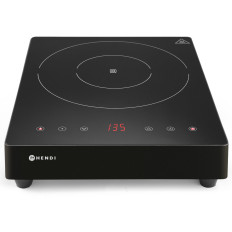 Draagbare inductiekookplaat met touchpaneel 1 Zwarte lijn Wednce. 28 cm 3500 W - Hendi 239421