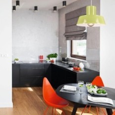 Polly 1 Závěsná lampa - průmyslová, kovová, zelená 1xe27