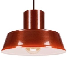 Polly 1 Hanging Lamp - Industrial, Metal, Burgundy 1xe27