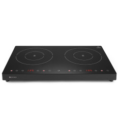Indukcijski peć podesiv s dodirom 2 Grijanje polja crna linija sri. 22 cm 3500 u - Hendi 239414