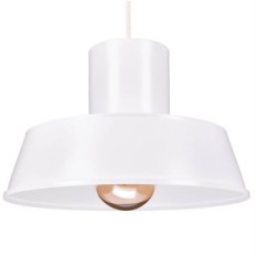 Polly 1 Hanging Lamp - Industrial, Metal, White 1xe27