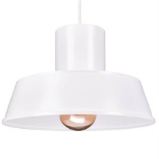 Polly 1 Hanging Lamp - Industrial, Metal, White 1xe27