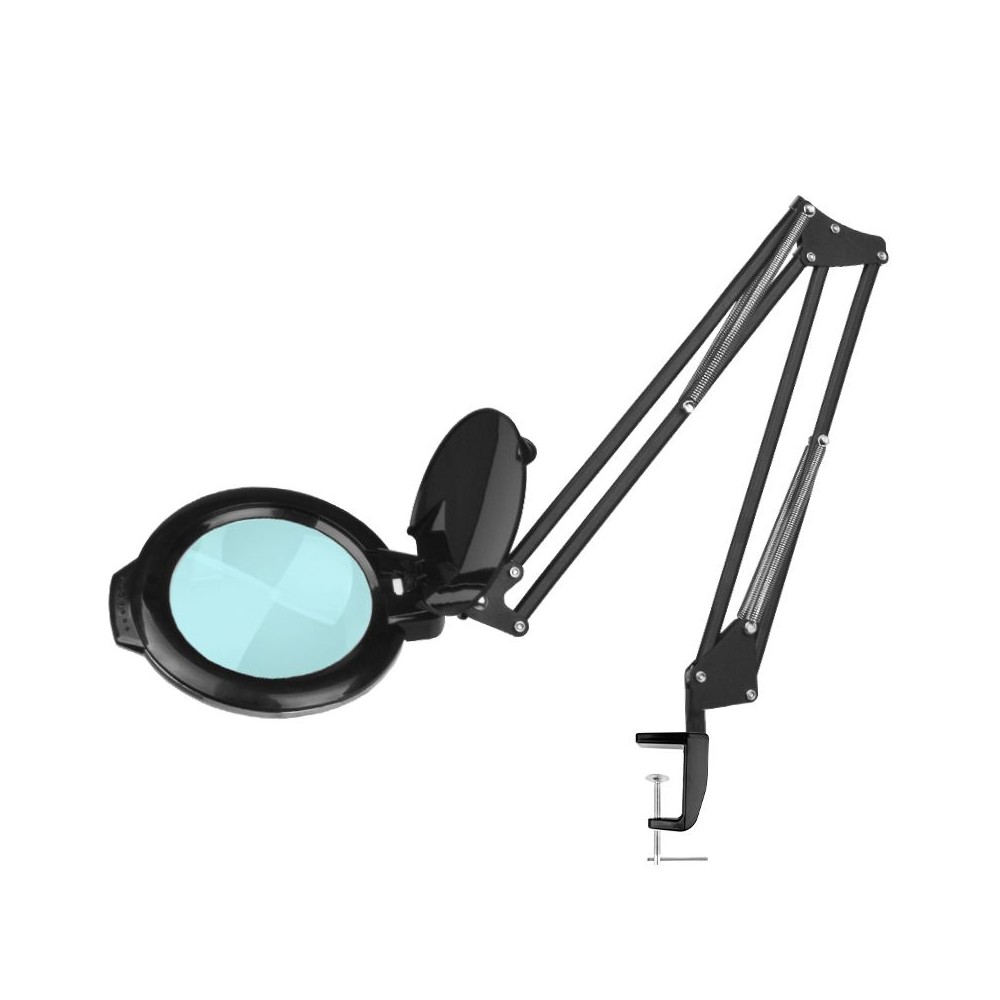 Lampe loupe LED GLOW moonlight 8013/6 noire pour table — vue latérale