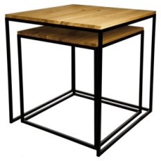 Jednostavno-16m + L kava tablica 2In1 metalni crni hrast set