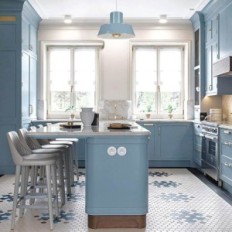 Polly 1 κρεμαστή λάμπα - βιομηχανική, μέταλλο, μπλε 1xe27