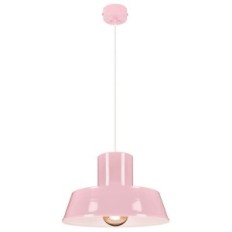 Polly 1 lâmpada suspensa - industrial, metal, rosa 1xe27