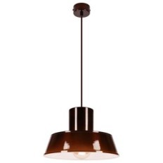 Polly 1 Hanging Lamp - Industrial, Metal, Brown 1xe27