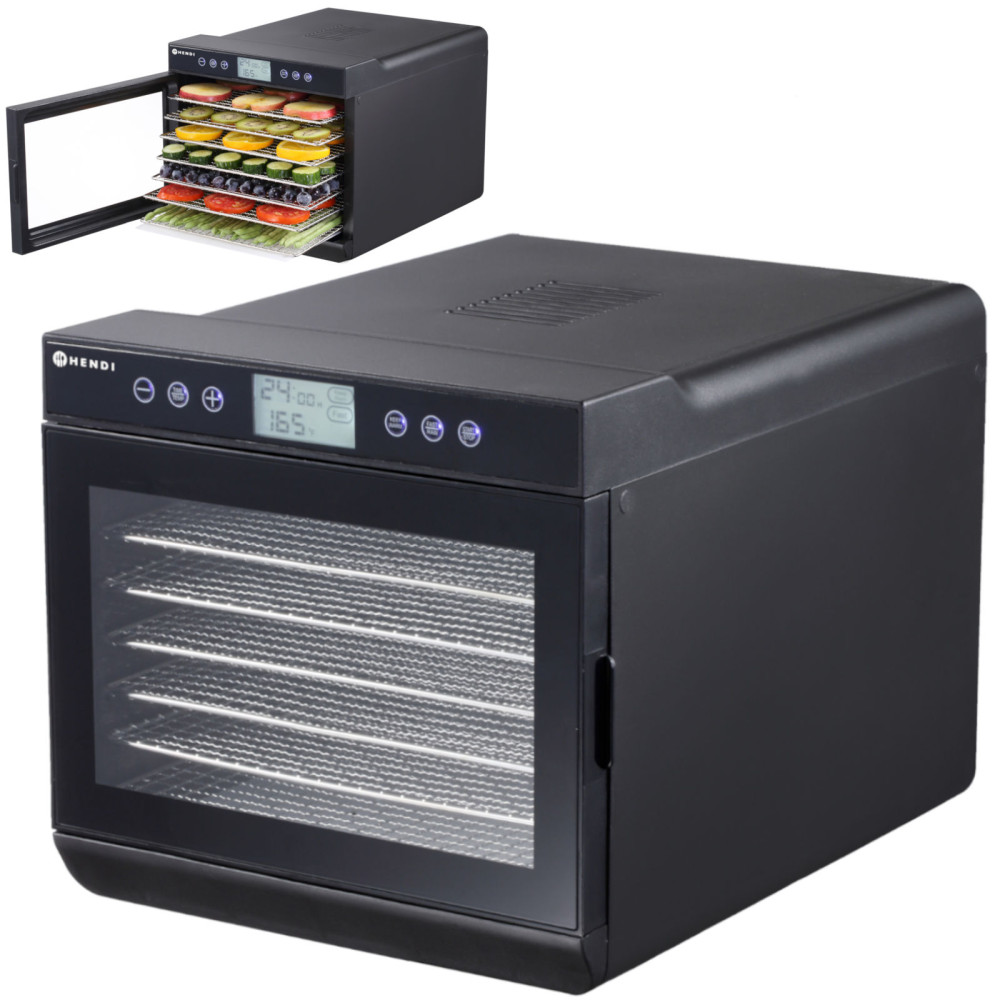 Mat tørketrommel frukt frukt sopp fisk urter 7 grids 500 i 230 V - Hendi 229064