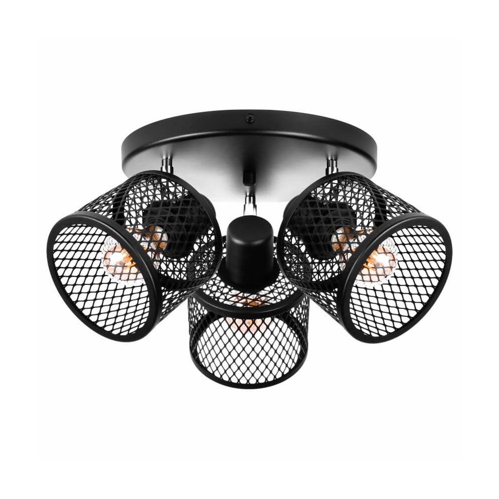 Kurv 3 loftslampe - industrielle, metal, 3xe27