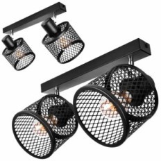 Basket 2 Ceiling and Wall Lamp - Industrial, Metal, 2xe27