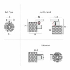 Basket 1 Ceiling-Wall Lamp - Industrial, Metal, 1xe27