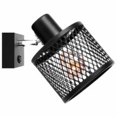 Basket 1 Wall lamp, Wall lamp - Industrial, black, 1xe27