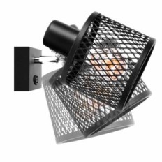Basket 1 Wall lamp, Wall lamp - Industrial, black, 1xe27