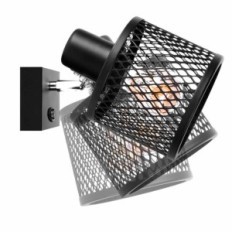 Basket 1 Wall lamp, Wall lamp - Industrial, black, 1xe27