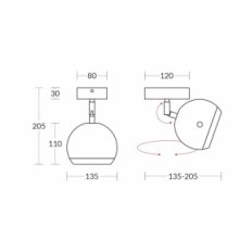 OLAF 1 Point Lamp Black