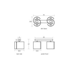 Hugo 2 black ceiling lamp