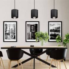 Hugo 1 lampe suspendue noire