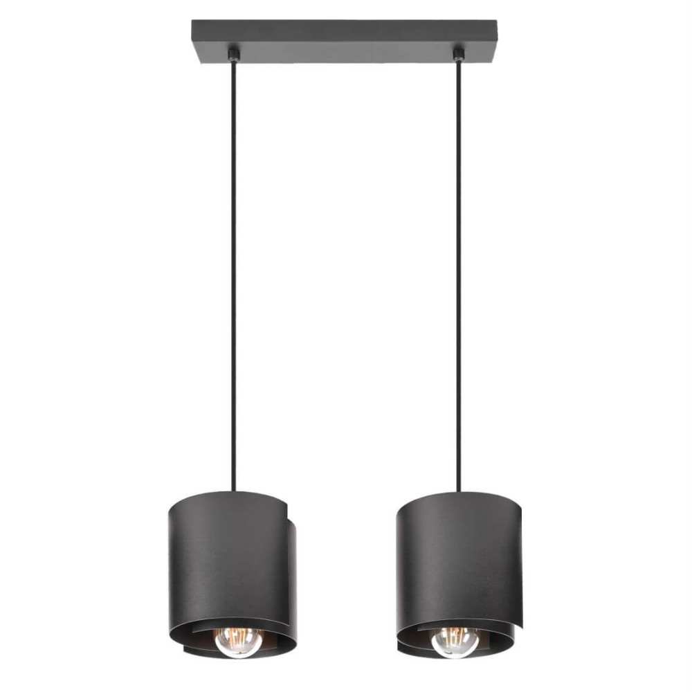 Hugo 2 Black Hanging Lamp