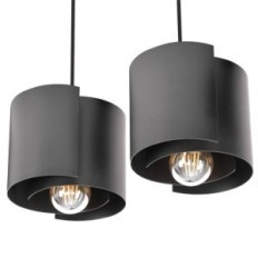 Hugo 2 Black Hanging Lamp