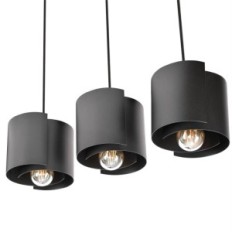 Hugo 3 Black Hanging Lamp