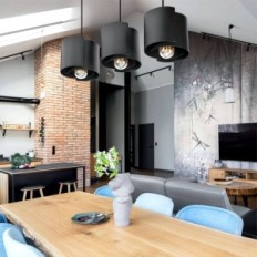 Hugo 3 Black Hanging Lamp