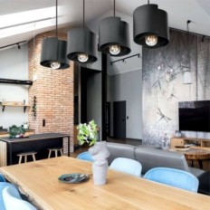 Hugo 4 Black Hanging Lamp